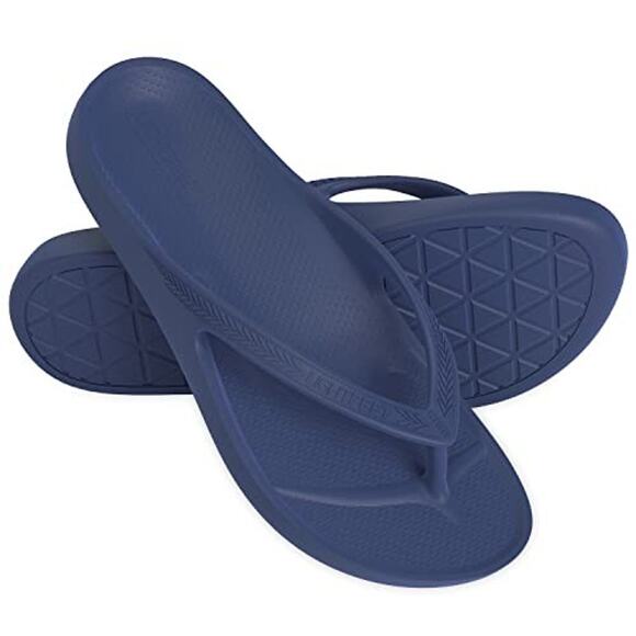 NWT LightFeet Unisex Orthotic Flip Flops with Arch Support,navy blue-Sz 10 W/9 M - Picture 1 of 5